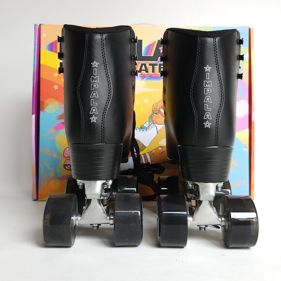 IMPALA Rollerskates BLACK BNIP Women's Size 6 Vegan Leather Booties - Picture 7 of 8